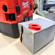 Reusable dust bag for Milwaukee M12 Fuel fitted inside the vacuum